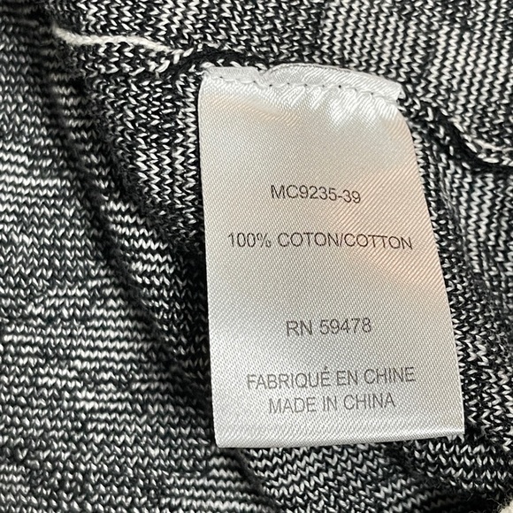 Cynthia Rowley Women Black Print Pullover Lightweight V-Neck Knit Sweater Top S - Picture 5 of 6